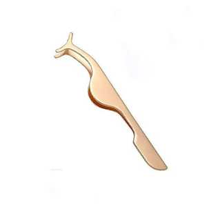 Professional Stainless Steel Eyelash Eyebrow Tweezers <b>Smooth</b> Tip Individual False Lash Application Eyelash Extension <b>Tools</b> Comb - Product Image 2