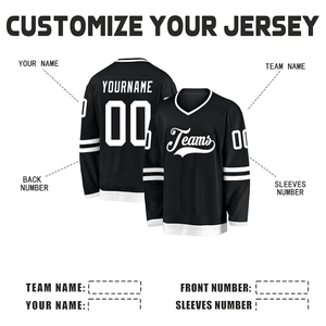 Diseño OEM impresión personalizada Hockey Jerseys uniforme desgaste de hockey sobre hielo hombres mujeres entrenamiento sublimado Hockey sobre hielo Jersey - Product Image 3