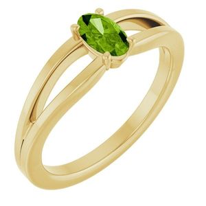 Anillo de Oro Amarillo de 14K Stuller, Estilo Romántico Vintage, con Diamante de Corte Ovalado, Baño de Rodio, Geométrico, para Uso Diario - Product Image 1