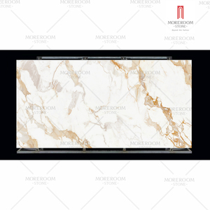 Đá Nung Kết Màu Vàng Kim Mờ Calacatta Kích Thước Lớn 1600X3200 12Mm Đá Nung Kết Cho Sàn Nhà - Product Image 4