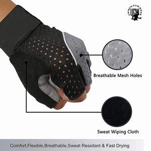 Guantes de Cuero Unisex para Levantamiento de Pesas, con Cierre de Cordones y Diseño Envolvente, para Gimnasio, Fitness y Fisicoculturismo - Product Image 3