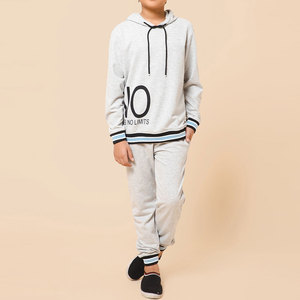 Survêtement pour enfants Ensemble à manches longues avec ourlets côtelés Jogging et haut douillets doublés en polaire - Product Image 1