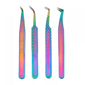 Pince à épiler professionnelle pour Extension de cils, 90 degrés, meilleure qualité, marque privée, pointes à angles multiples - Product Image 4