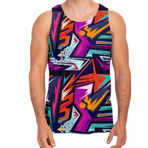 Débardeur de qualité supérieure à sublimation anti-rides pour hommes, respirant, design décontracté, logo personnalisé/couleur, top ventes - Product Image 1