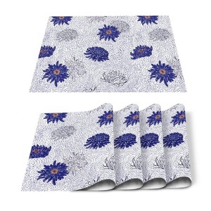 Napperons de table familiaux attrayants en coton et lin de style japonais, imprimés avec votre propre logo, imperméables, taille personnalisée 30x40cm - Product Image 3