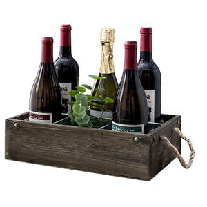 Porta Bebidas de Madera Oscura al por Mayor |   Exhibidor de Botellas de Cerveza de 6 Unidades, Caja de Exhibición para Venta al por Menor, Hecho a Mano, Personalizado, Moderno e Impermeable - Product Image 6