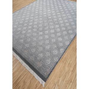 Alfombras de Lana y Seda Anudadas a Mano Inde, Diseño Geométrico en Rosa, Gris y Negro para Decoración de Sala de Estar, Dormitorio, Pasillo, Rectangulares, ENR-1659 - Product Image 2