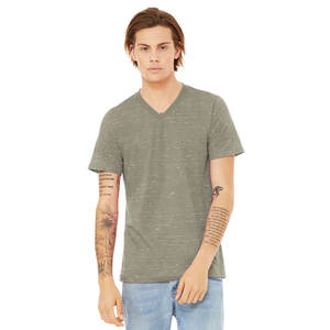 T-shirts en coton 100% personnalisés, t-shirts en coton respirant à col en V pour homme - Product Image 1