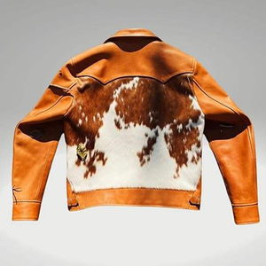 Wholesale Latest Design Men Winter Jacket Best Quality Top Selling Men Cowhide Leather Jacket For Online Sale - Product Image 2