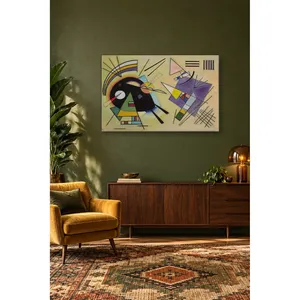 Impression sur toile de composition géométrique noire et violette de Fida Kandinsky - Product Image 2