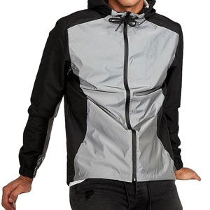 Custom Logo <b>Men's</b> Windbreaker <b>Jacket</b> with Zipper and Hood European and American Plus Size Stand Collar Front Logo - Product Image 1