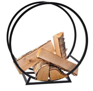 Porte-bûches en métal de forme personnalisée de conception traditionnelle support en métal en fer stockage du bois support de stockage de bois de chauffage en métal décoratif - Product Image 2