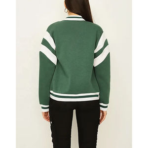 Otoño Invierno mujer ropa personalizada Letterman béisbol chaquetas manga larga Mujer Crop Varsity chaqueta - Product Image 5