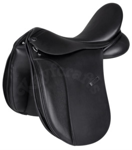 Sillín inglés de cuero engrasado negro, rollos de rodilla de velcro ajustables, asiento acolchado de piel de vaca suave con Panel fijo para montar a caballo - Product Image 1