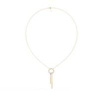 Collier de luxe en diamant de laboratoire 0,38 ct taille brillant, plaqué argent sterling, certifié IGI, pour femme, occasions de cadeaux, Harmonic