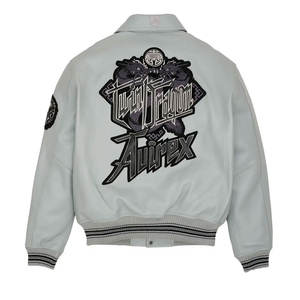 Célèbre veste en cuir classique Avirex édition limitée veste en cuir d'hiver Avirex pour hommes en différentes couleurs et techniques brodées - Product Image 2