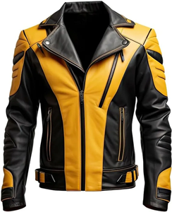 Diseño personalizado 100% chaqueta de carreras de cuero genuino chaqueta de invierno recortada de alta calidad parche bordado personalizado terminado - Product Image 3