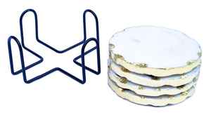 Juego de posavasos de resina hecho a mano de alta calidad con flores botánicas incrustadas, almohadillas de bebida epoxi para una decoración y exportación elegante del hogar - Product Image 2