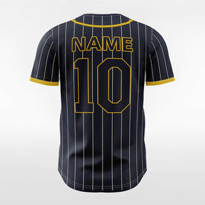 Maillot de baseball professionnel pour équipe, sublimation OEM, personnalisable pour adulte, rayé, 100% polyester, séchage rapide, antibactérien, anti-UV - Product Image 5