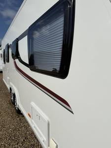 White Travel Trailer Caravan Motorhome RV with Multiple Windows Dual Axle for <b>Camping</b> Outdoor Travel - Product Image 2