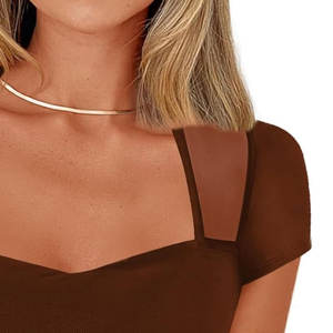 Top tendance nouveau Design femmes haut court facile à porter Anti-rides respirant Anti empilage pour les femmes haut court - Product Image 4