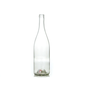 Bouteille de boisson en verre <span class=keywords><strong>bordeaux</strong></span> ronde personnalisée avec surface pour décalcomanie sur capsule couronne pour vin, jus, bière - Product Image 1