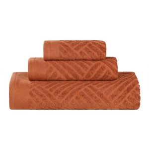 Serviette de luxe coton essuie-mains ensemble de serviettes adulte tissé carré Aspire bain traditionnel 100% coton exclusif couleur grise rayé - Product Image 1