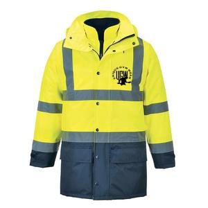 Ropa de trabajo personalizada de alta visibilidad, chaleco de seguridad transpirable con cinta reflectante de dos tonos, chaqueta de seguridad en el sitio de construcción - Product Image 5