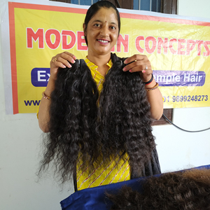 Cuticule vierge alignée non transformée Hai, paquets crépus bouclés cambodgiens, vendeur de cheveux, vente en gros de cheveux humains naturels - Product Image 1