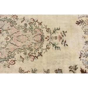 Antiguo Beige verde 4,3X4,3 pies de lana turco Vintage alfombra grande Aubusson diseño para adolescentes sala de estar látex Patchwork - Product Image 5