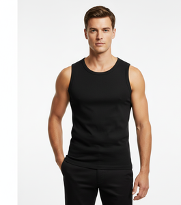 Cosmic Layer Black Cotton <b>Vest</b> for <b>Men</b> Sleeveless Breathable Stretch Fabric Built for Reliable Comfort and Everyday Use - Product Image 1