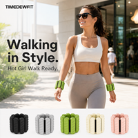 Poids de poignet en silicone ajustables et esthétiques pour femmes, pour la marche, et poids de cheville portables pour le yoga et le Pilates