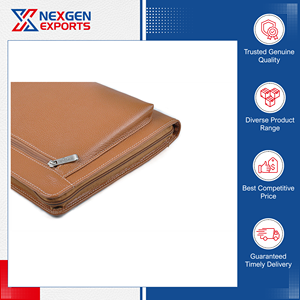 Porte-documents de présentation en cuir de qualité supérieure, style luxueux, 33x25cm, personnalisable, pour affaires, en stock - Product Image 5