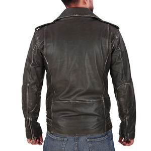 High Street Chaquetas de cuero para hombre Venta al por mayor Diseño de manga larga personalizado Cuero suave puro Disponible Lienzo personalizado Bordado Frontal - Product Image 5