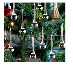 Ornements suspendus en cristal décor de lustre en forme de larme clair ornements suspendus en verre pour la décoration d'arbre de Noël fête décor à la maison - Product Image 2