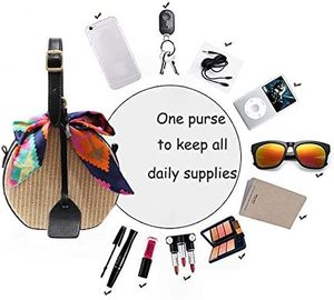 กระเป๋าโท้ทฟางสำหรับผู้หญิง, กระเป๋าสะพายไหล่สไตล์โบฮีเมียนความจุขนาดใหญ่กระเป๋าชายหาดพร้อมซับใน - Product Image 5