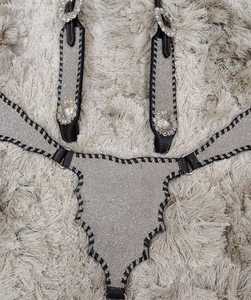 Premium Western Horse Tack Set De Luxe Strass En Cuir Headstall Poitrine Collier Bride Corde Personnalisé Haute Qualité Équitation - Product Image 3