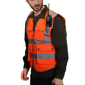 Chaleco DE TRABAJO transpirable Reversible profesional para adultos Chaleco de seguridad de verano con rayas reflectantes y bolsillos para herramientas - Product Image 5