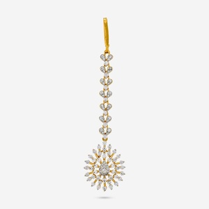 Boucles d'oreilles Tikka de mariage en zircon 191084 - Product Image 1
