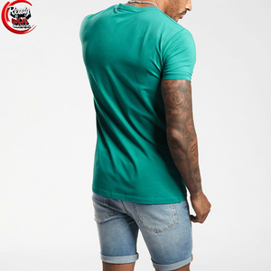 T-shirts à manches courtes de sport 100% coton personnalisés pour hommes, tissu vierge à col uni à séchage rapide pour l'impression - Product Image 4