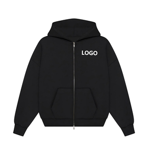 Sudaderas con capucha lavadas Vintage para hombre Sudaderas con cremallera lavadas con ácido de algodón pesado Sudaderas con capucha con cremallera y estampado 3D Puff - Product Image 6