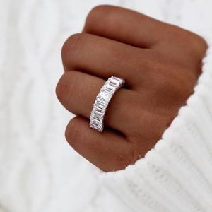 14K Emerald Lab Grown <b>Diamond</b> <b>Ring</b> IGI Gold Lab Created <b>Diamond</b> <b>Ring</b> for Wedding F VS1 Engagement <b>Ring</b> or Band - Product Image 2