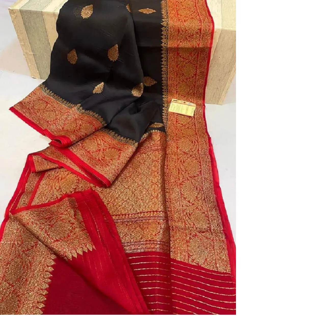 brocade silk sarees made from a silk cotton blend with silk mark certification ideal for clothing designers