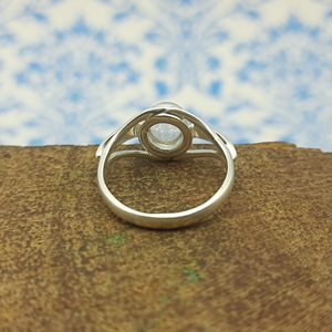 อัญมณีควอตซ์คริสตัลธรรมชาติที่ทันสมัยทำด้วยมือ925แหวนเงินสเตอร์ลิงเครื่องประดับปรับขนาดได้ตามต้องการ - Product Image 2