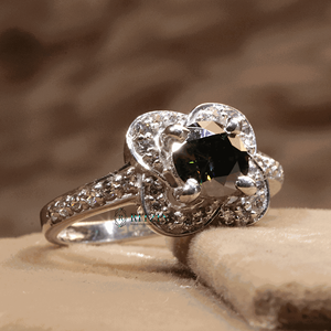 แหวนหมั้นประดับเพชรแล็บโกรว์ทรงรัศมีสีโรสโกลด์สำหรับผู้หญิง - Product Image 1