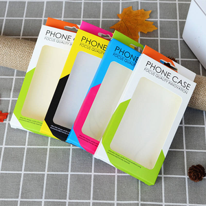 Boîte d'emballage en papier pour étui de téléphone portable avec fenêtre transparente en PVC, trou de suspension, universelle, pour coque de téléphone, emballage cadeau direct - Product Image 4