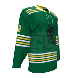 Maillot de hockey sur glace à bas prix Dernière conception Maillot de hockey sur glace de couleur unie pour les jeunes - Product Image 3