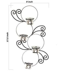 Iron Antique Maple Leaf Wall Mount Votive Wall Candle Holder Tealight for Home and Office Decor Wedding Party Events Decorative - Product Image 3