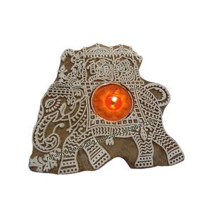 ที่วางทีไลท์ไม้รูปช้างสำหรับจัดงานครบรอบแต่งงานและตกแต่งบ้าน - Product Image 1