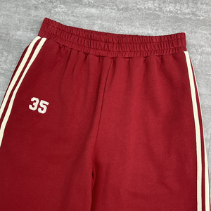 Pantalon de sport à rayures tendance, coupe droite, avec logo brodé, pantalon de survêtement ample en coton de haute qualité, pantalon de survêtement oversize pour homme à jambe large - Product Image 4
